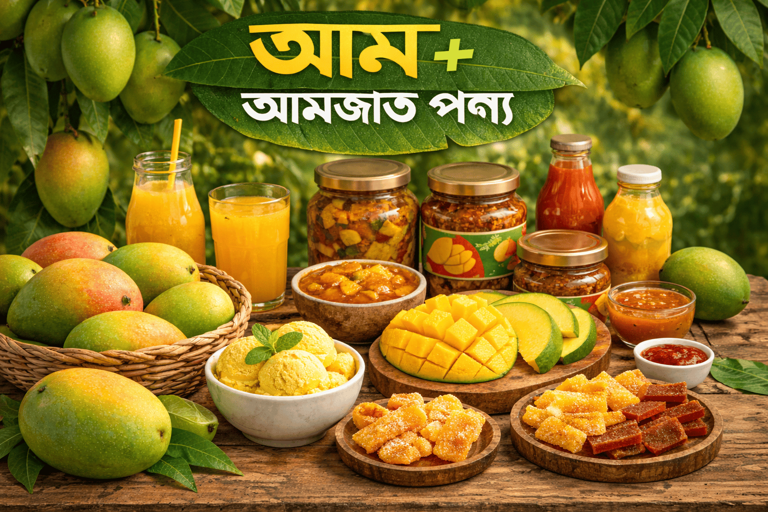 আম + আমজাত পণ্য 